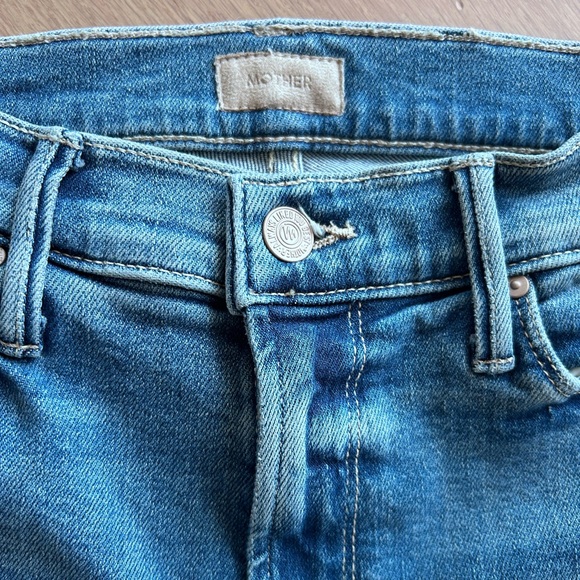 MOTHER Lil’ mid rise dazzler ankle fray - Picture 2 of 7